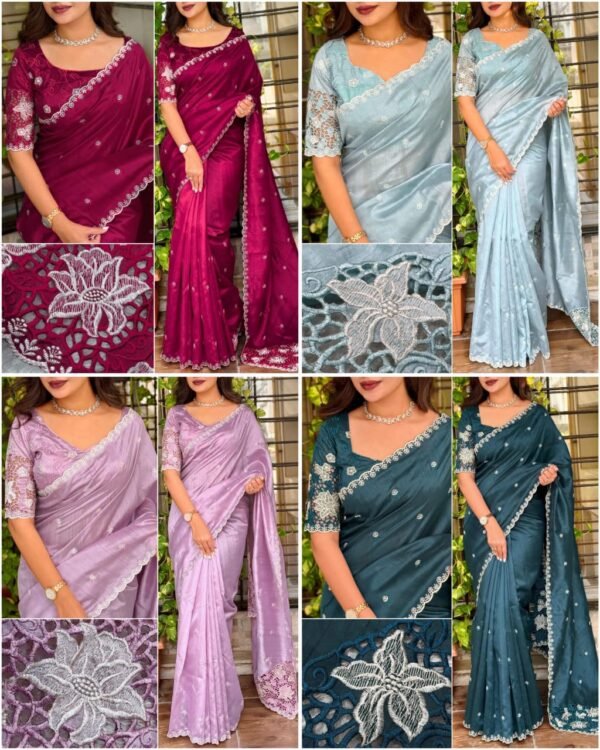 Tussar cotton saree