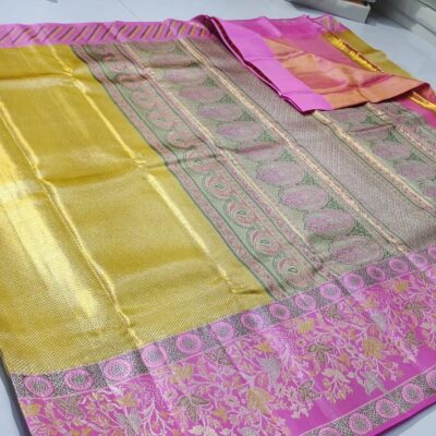 No.1 Kanchipuram Pure Tissue Silk Sarees For Bride