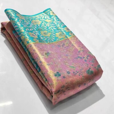 Exclusive Pure Kanchipattu Tissue Meenakari 1g