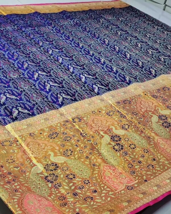 New Pure kanchipattu resham warp meenakari 1g