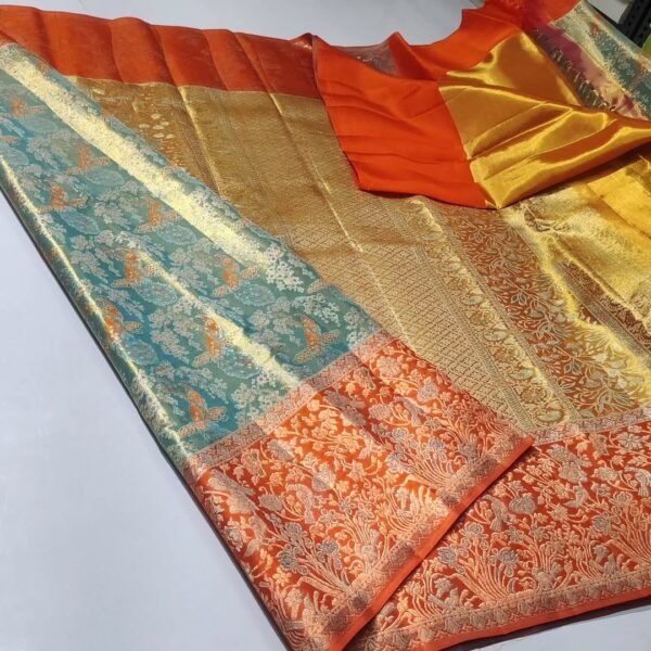 Special Pure Kanchipuram tissue 1g meenakari