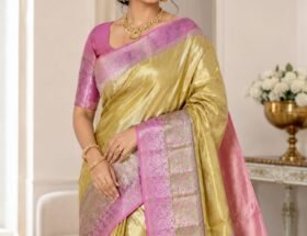 1 gm Pure kanchipattu tissue edge to edge Meenakari Best No.1 Kanchipuram Pure Tissue Silk Sarees