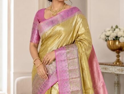 1 gm Pure kanchipattu tissue edge to edge Meenakari Best No.1 Kanchipuram Pure Tissue Silk Sarees