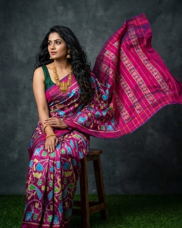Designer Pochampalli ikkat silk sarees