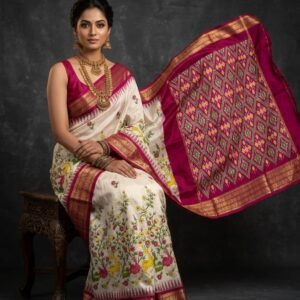Ikkat silk sarees for bridal wear