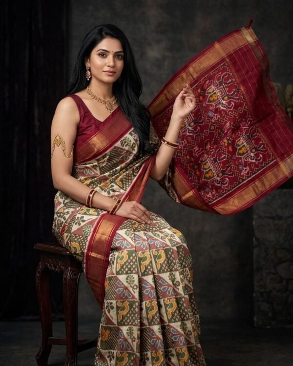 Ikkat silk sarees