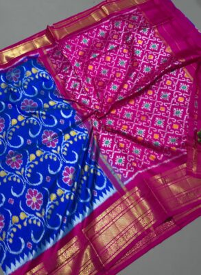 Ikkat silk sarees | Temple border