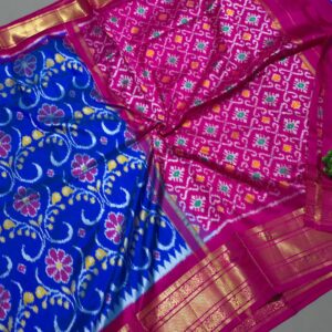 Ikkat silk sarees | Temple border