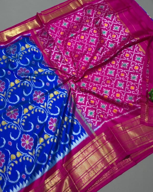 Ikkat silk sarees | Temple border