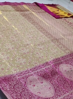 Pretty collection pure kanchipattu resham warp meenakari brocade designs
