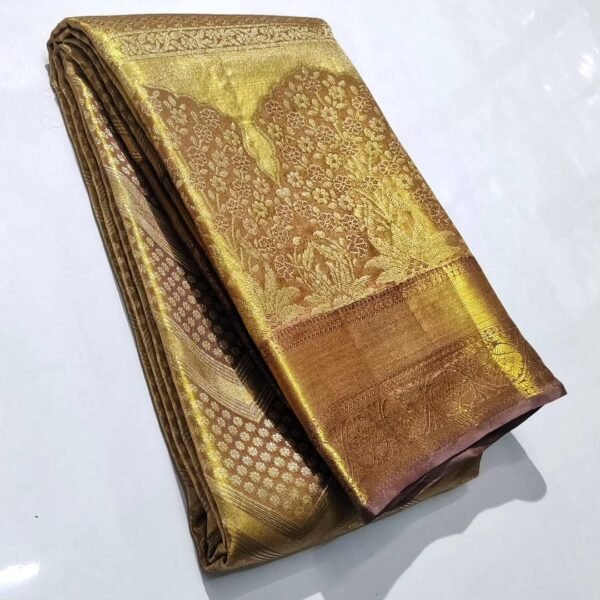 Pure kanchipattu tissue pastel meena brocade