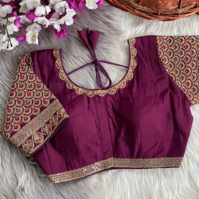 Roman Silk Readymade Blouse