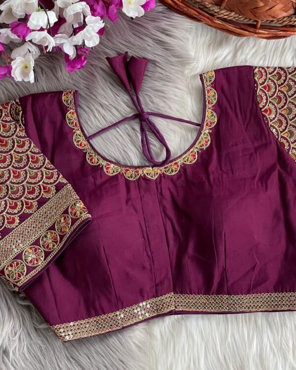 Roman Silk Readymade Blouse