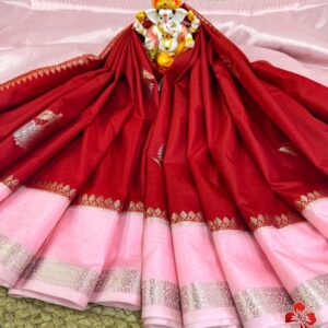 Beautiful Banarasi Semi Kataan Dybl Soft Silk Saree