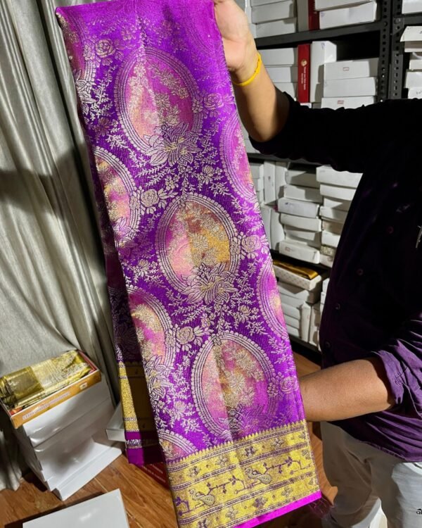 Exclusive wedding collection pure kanchipattu resham handloom Meenakari brocade designs