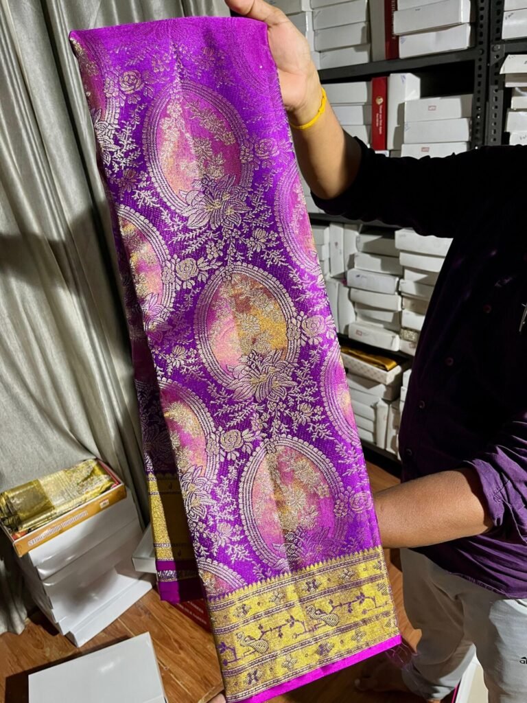 Exclusive wedding collection pure kanchipattu resham handloom Meenakari brocade designs