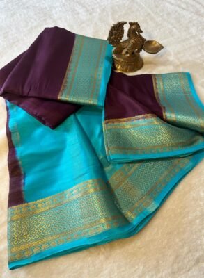 Pure crepe Mysore silk sarees