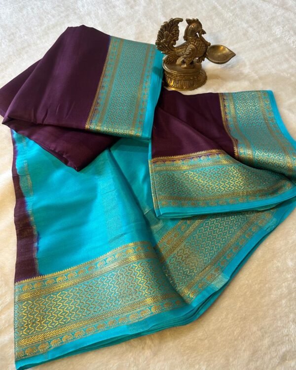 Pure crepe Mysore silk sarees