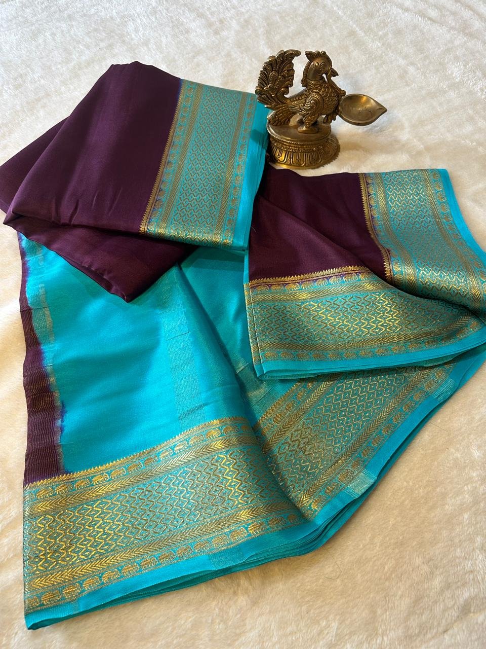 Pure crepe Mysore silk sarees 1 Pure crepe Mysore silk sarees