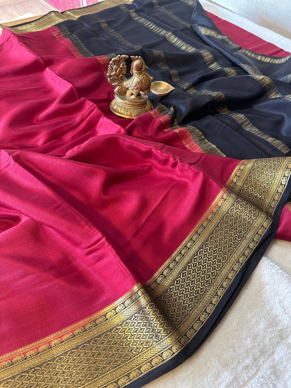 Pure crepe Mysore silk sarees 7 Pure crepe Mysore silk sarees
