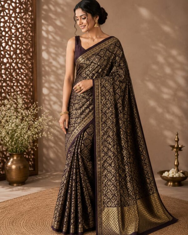 Pure crepe brocade Mysore silk sarees