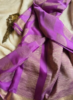 Pure crepe brocade Mysore silk sarees