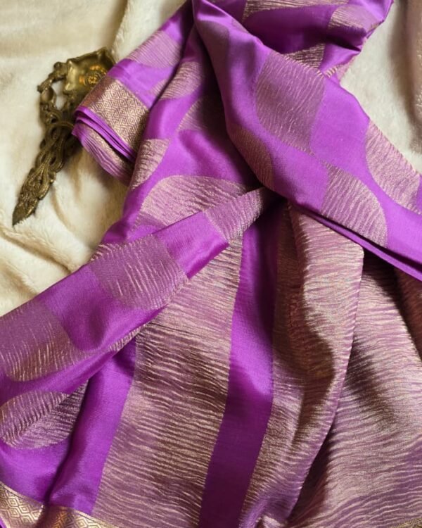 Pure crepe brocade Mysore silk sarees