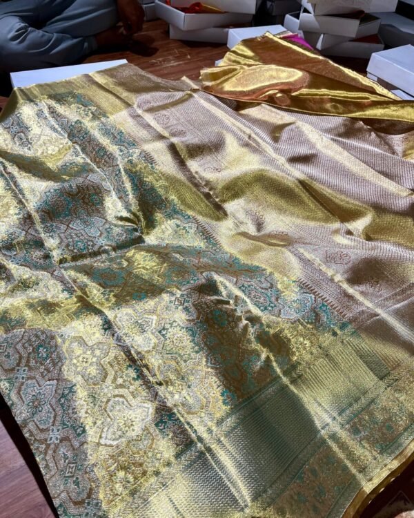Pure kanchipattu resham Meenakari brocade