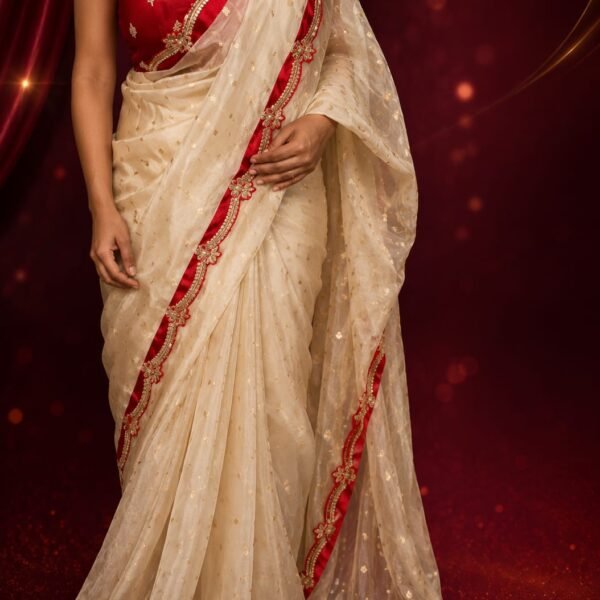 Pure tissue kora silk sarees with sequins
