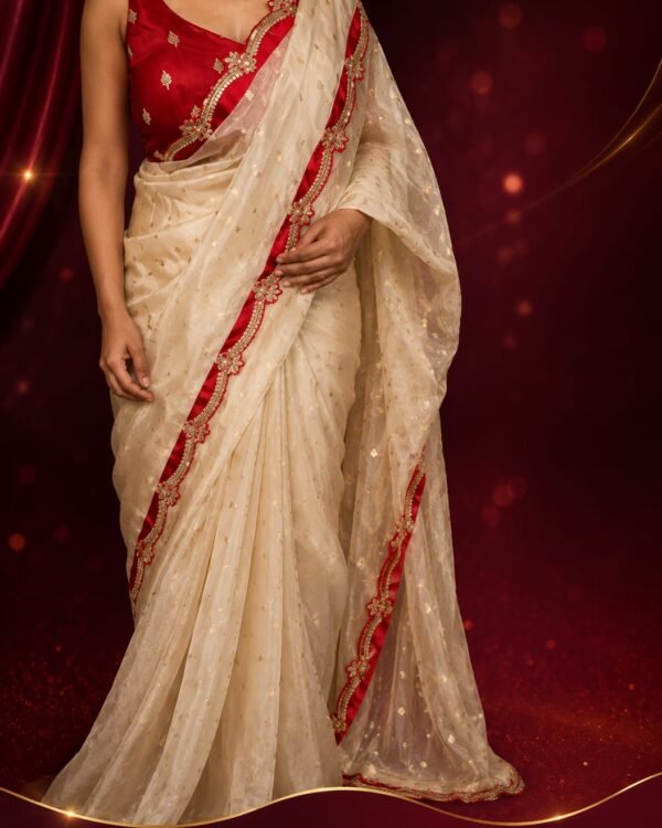 Pure tissue kora silk sarees with sequins
