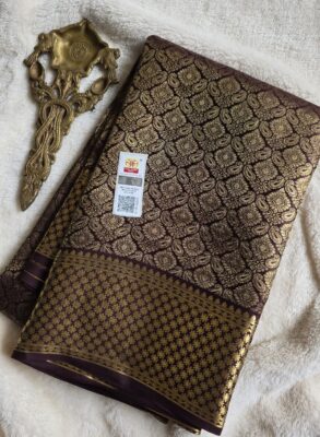 Pure crepe brocade Mysore silk sarees