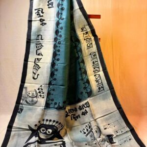 New Bishnupuri Handloom pure silk hand-painted saree