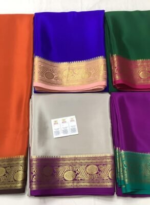 Beautiful Pure crepe Mysore silk sarees