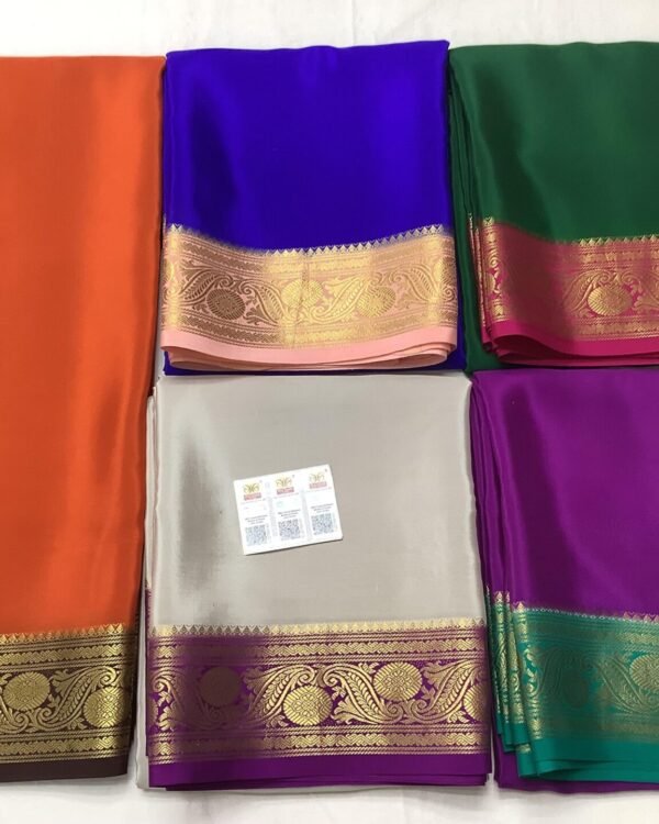 Beautiful Pure crepe Mysore silk sarees