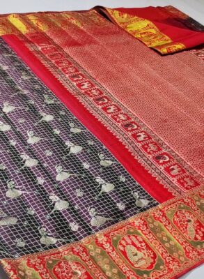 Buy Pure Kanchipuram Resham Meenakari