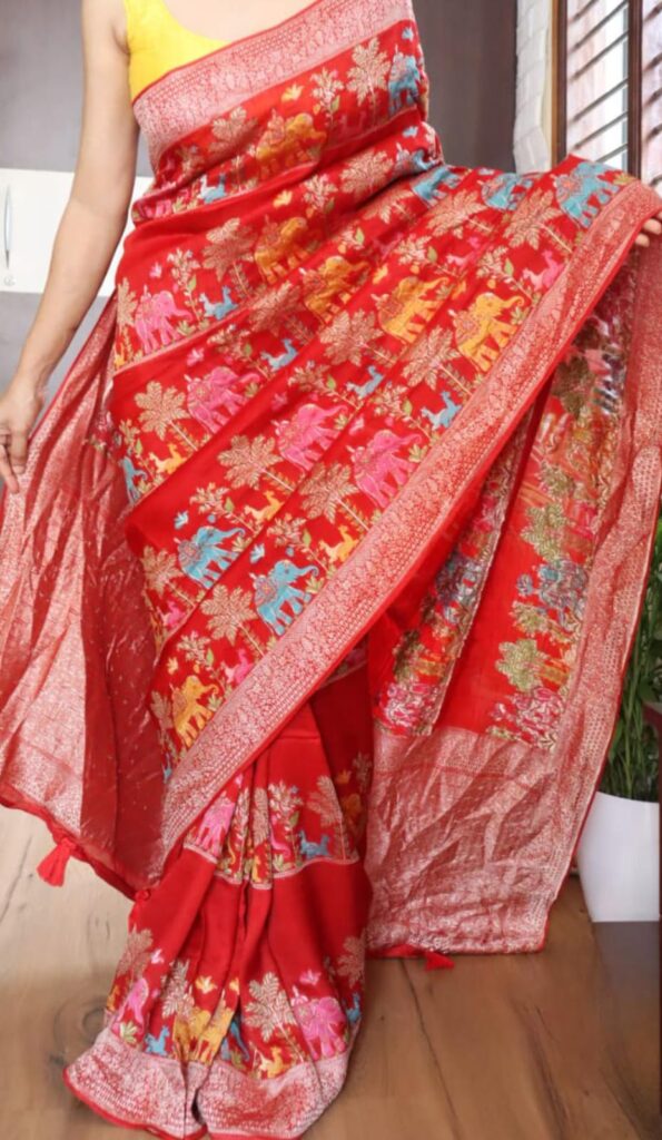 Party wear saree for weddings 