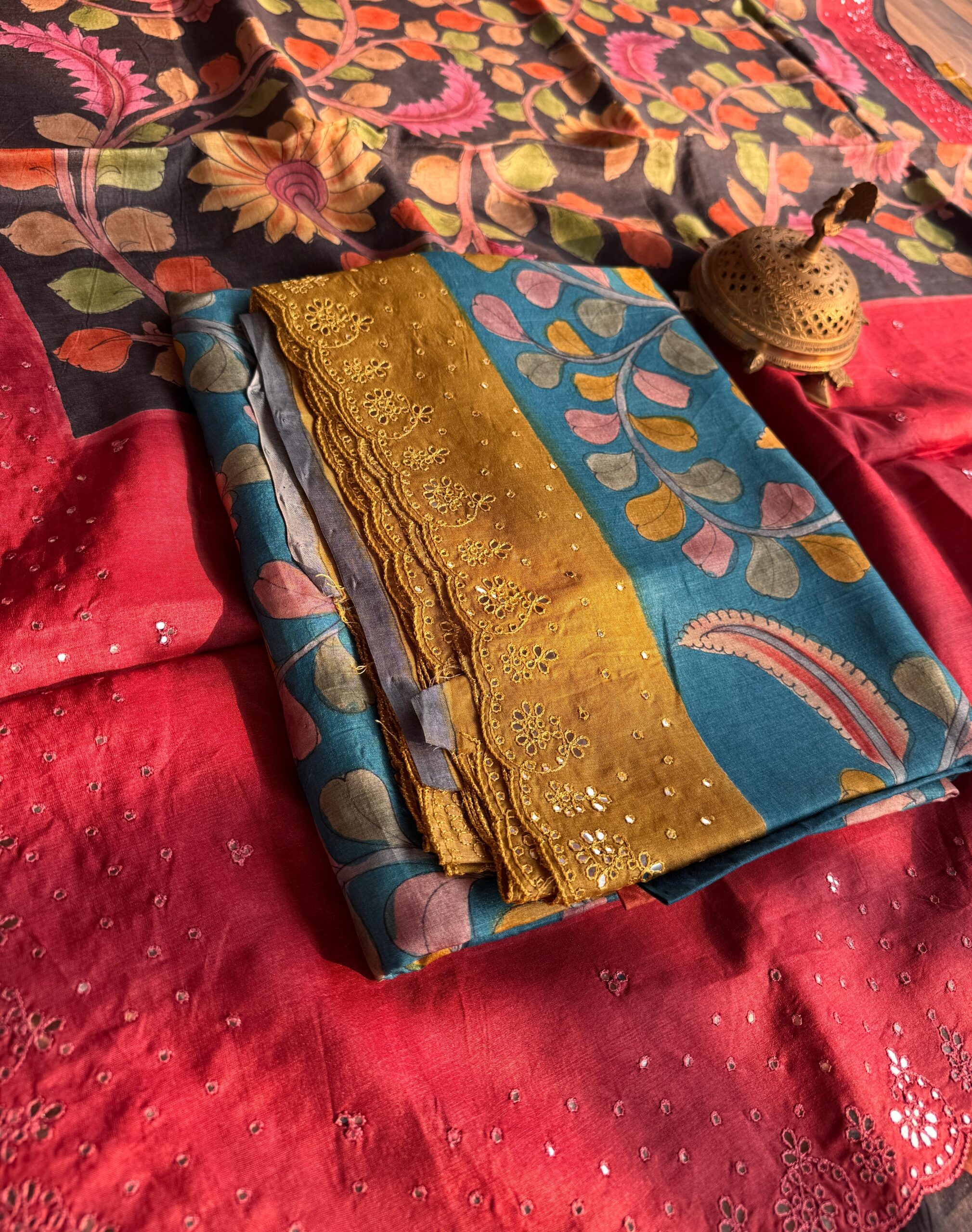 Special Kalamkari Print Pure Tussar Silk Saree 5 Special Kalamkari Print Pure Tussar Silk Saree - Image 5