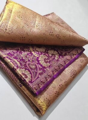 New Bridal wear pure kanchipattu meenakari brocade