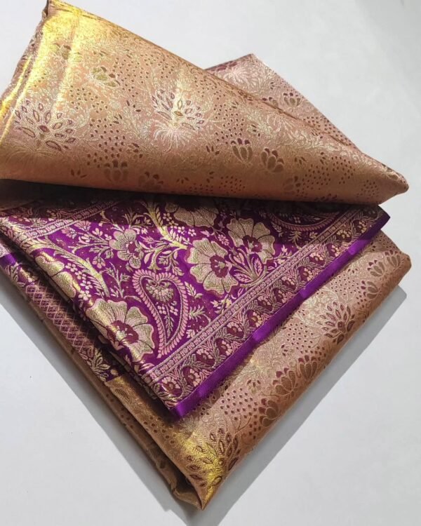 New Bridal wear pure kanchipattu meenakari brocade