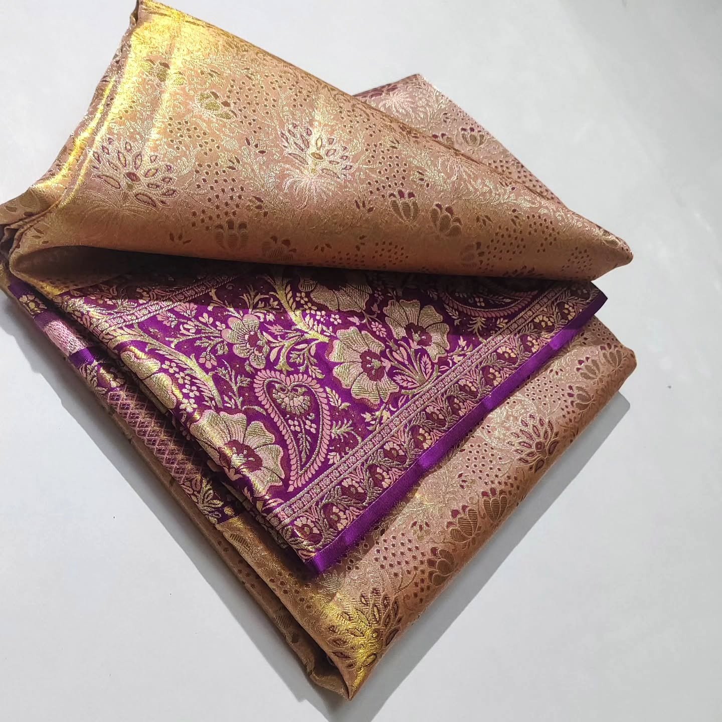New Bridal wear pure kanchipattu meenakari brocade