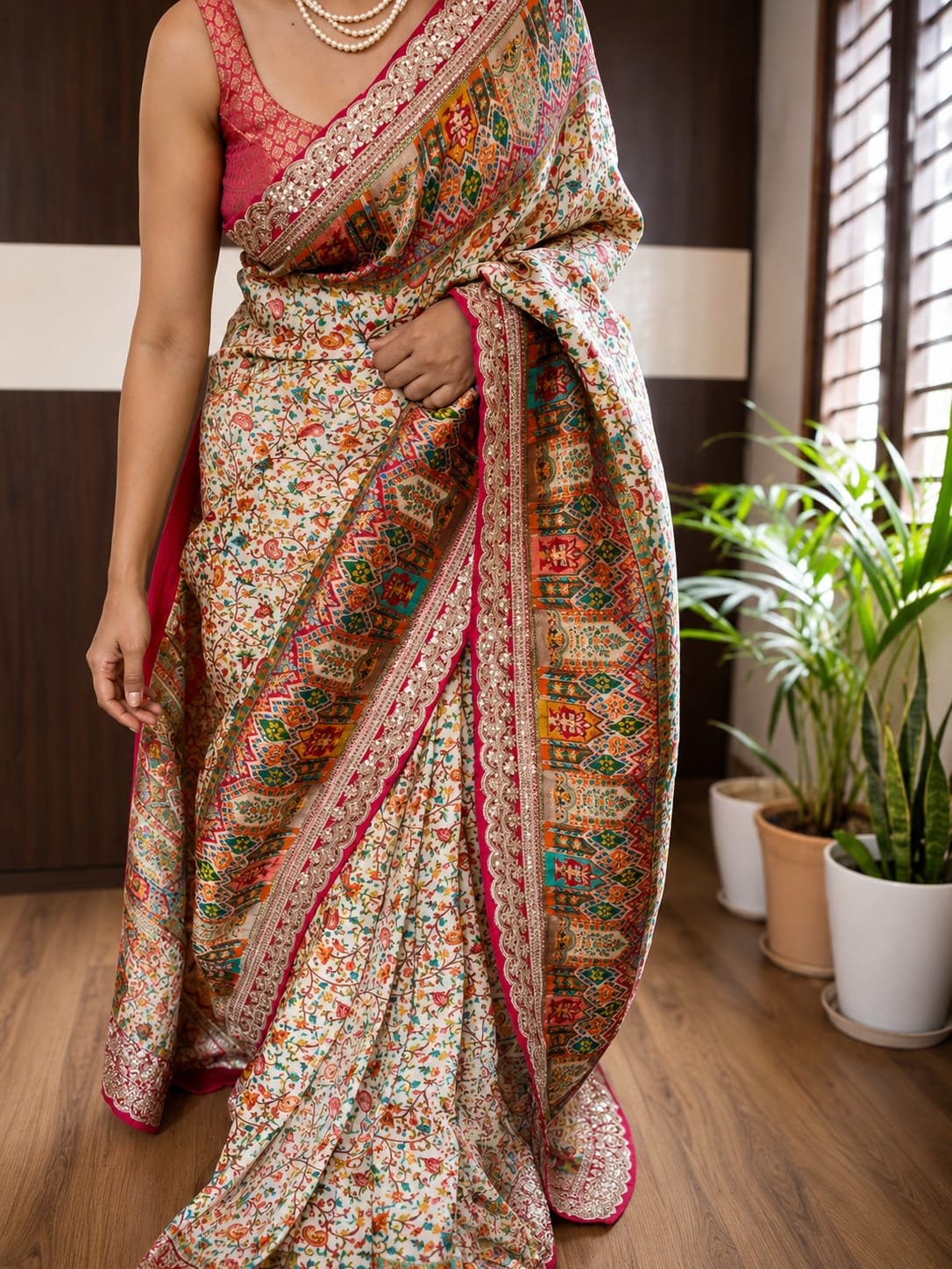 New Embossed Kashmiri kani brocade silk saree 1 New Embossed Kashmiri kani brocade silk saree