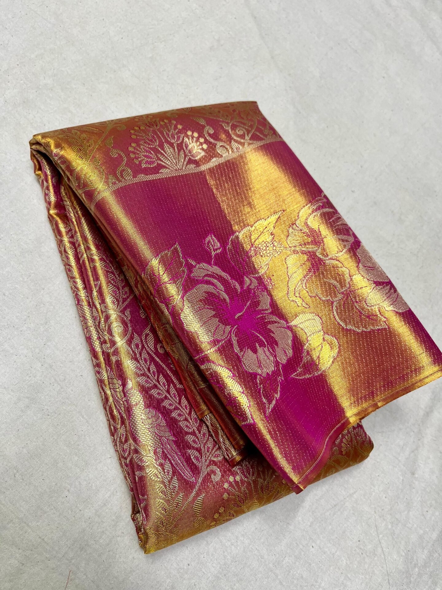 New Pure kanchipattu resham kuttu floral brocade 2 New Pure kanchipattu resham kuttu floral brocade - Image 2