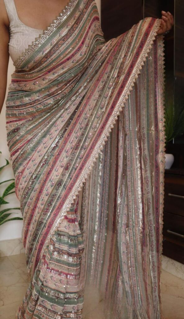 Party wear saree for weddings 