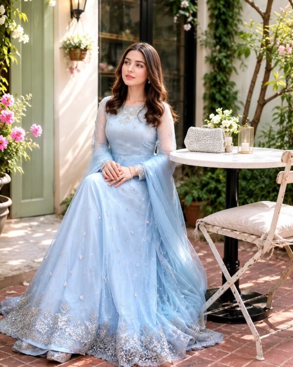 Blue Dress Party Wear Dress