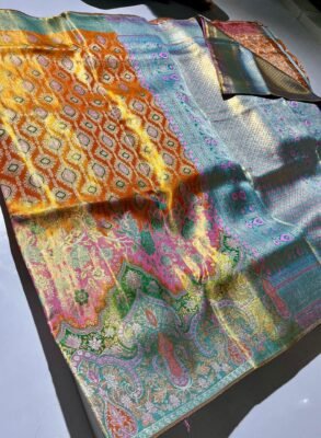 Bridal wear pure kanchipattu tissue