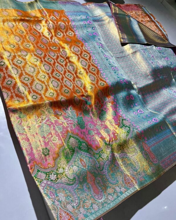 Bridal wear pure kanchipattu tissue