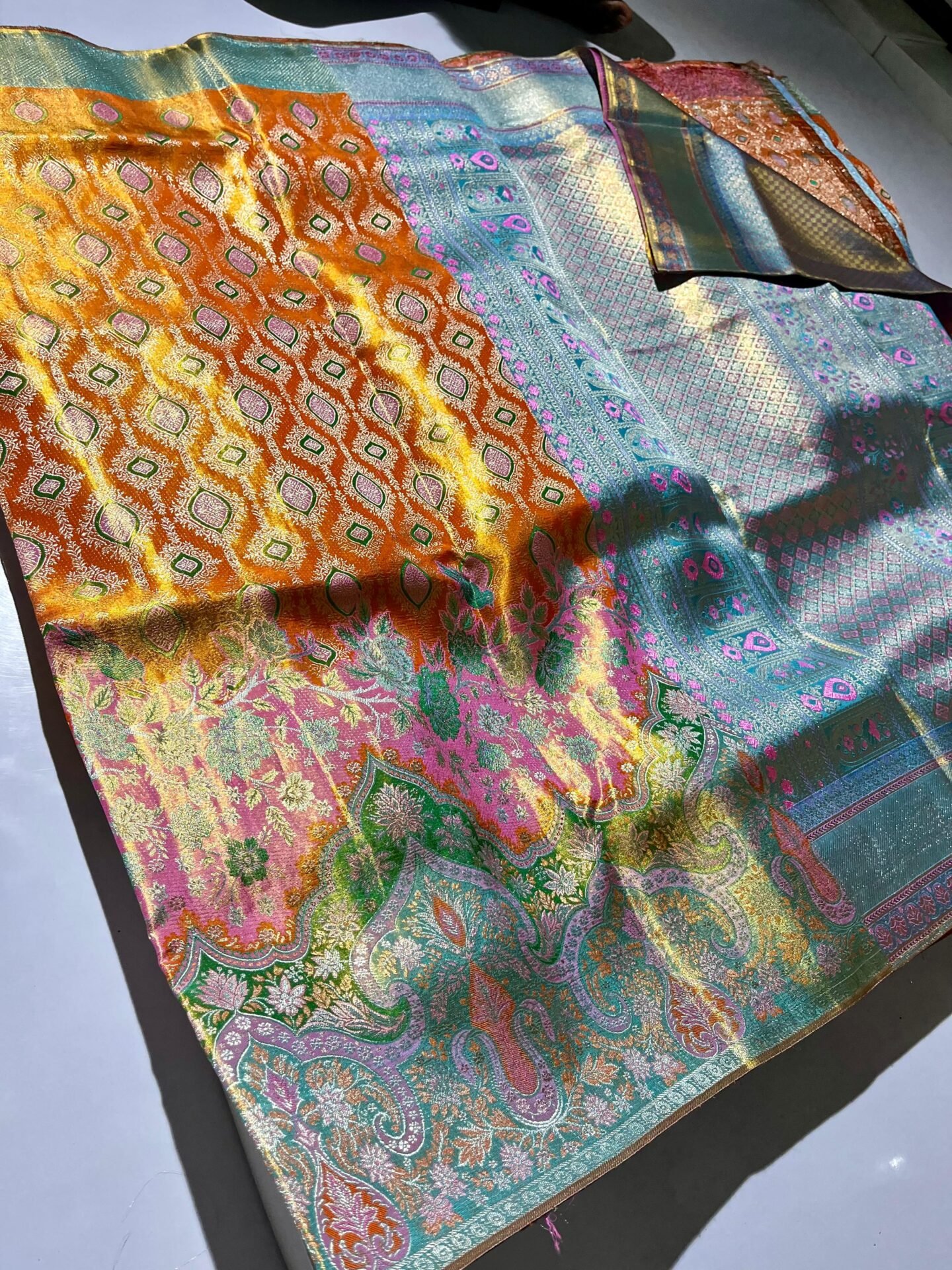 Bridal wear pure kanchipattu tissue