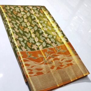 Bridal wear pure kanchipattu tissue