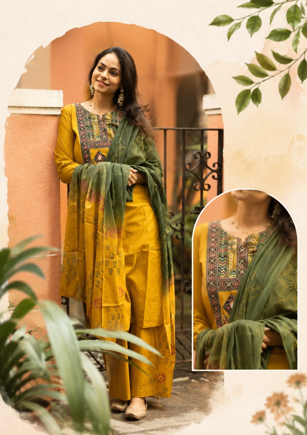 Cotton kurta with traditional Indian wear 1 Cotton kurta with traditional Indian wear