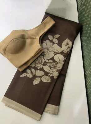 Exclusive hand-printed on pure handloom tussar saree